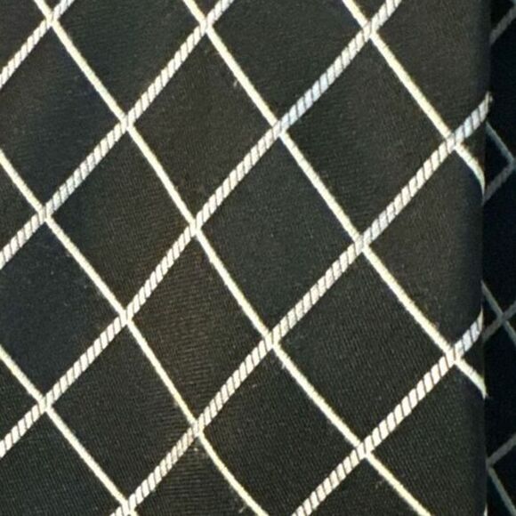 Vintage Burberry 100% Silk Made In Italy Men's Black Nova‎ Check Neck Tie Retro - Picture 3 of 6